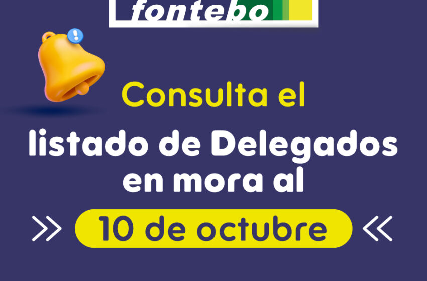  Delegados en mora